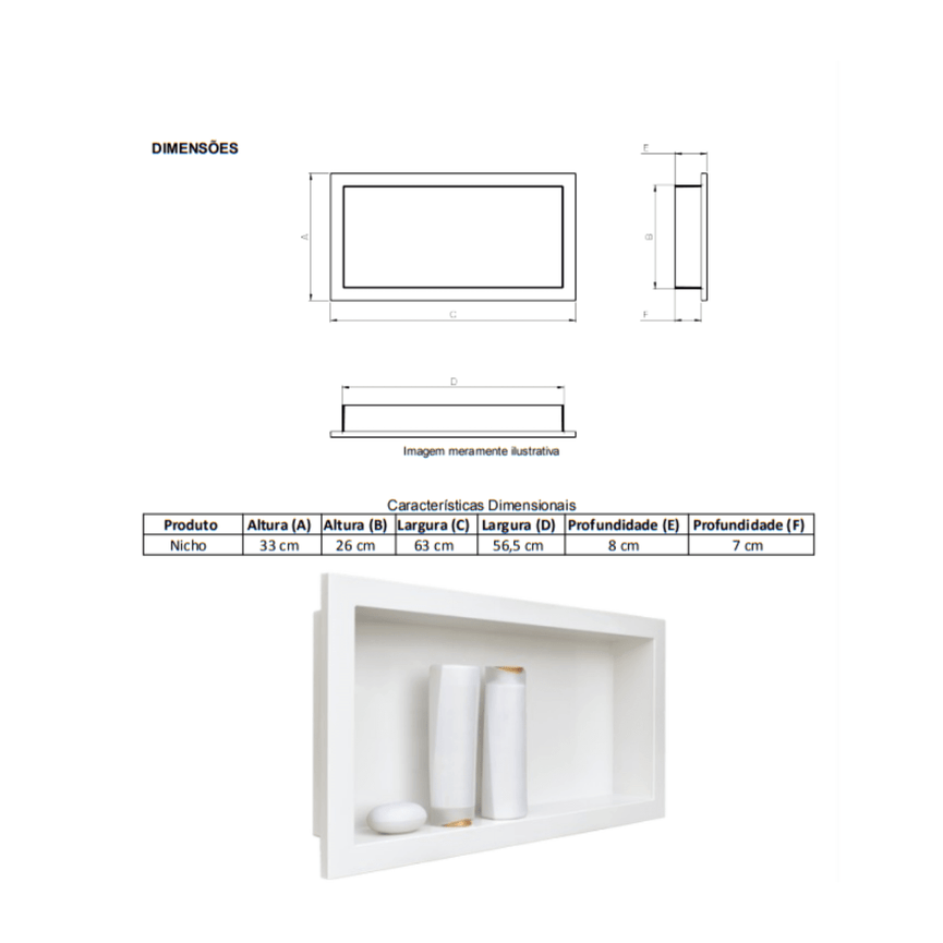 nicho★ Nicho injetado max 660MM bege - Cozimax - Natal Home Center