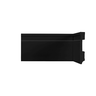 Rodape Poliestireno 10X1,5X240 Preto Frisado - Passa Fio