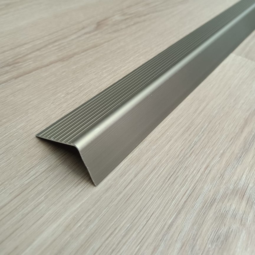 14717 perfil aluminio cantoneira champanhe 4x2 5cm new ponta repare 4