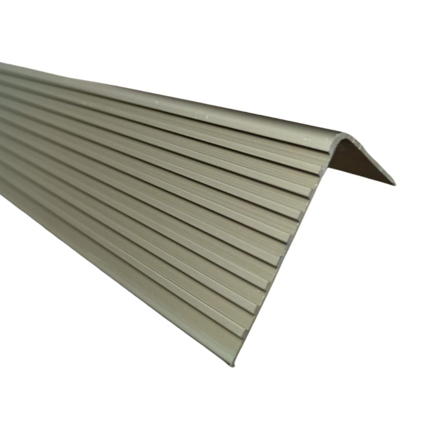 14717 perfil aluminio cantoneira champanhe 4x2 5cm new ponta repare