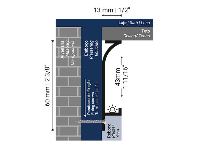 rodape de aluminio inverso curvo branco santa luzia 4