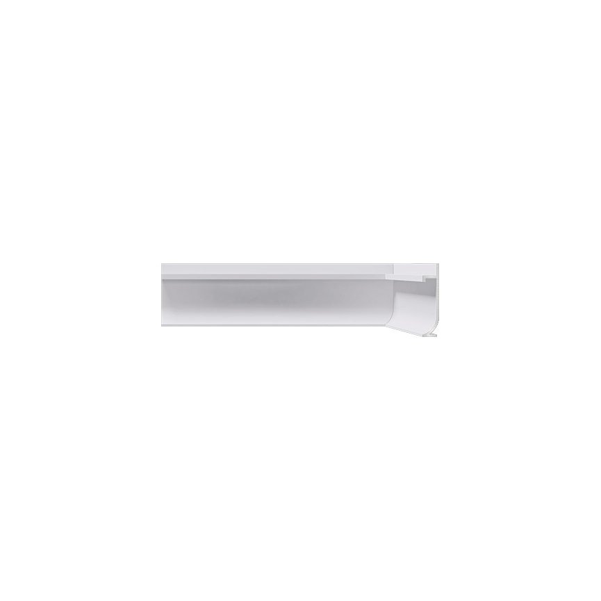 rodape de aluminio inverso curvo branco santa luzia