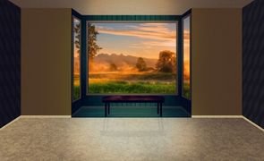 area com rodapes brancos