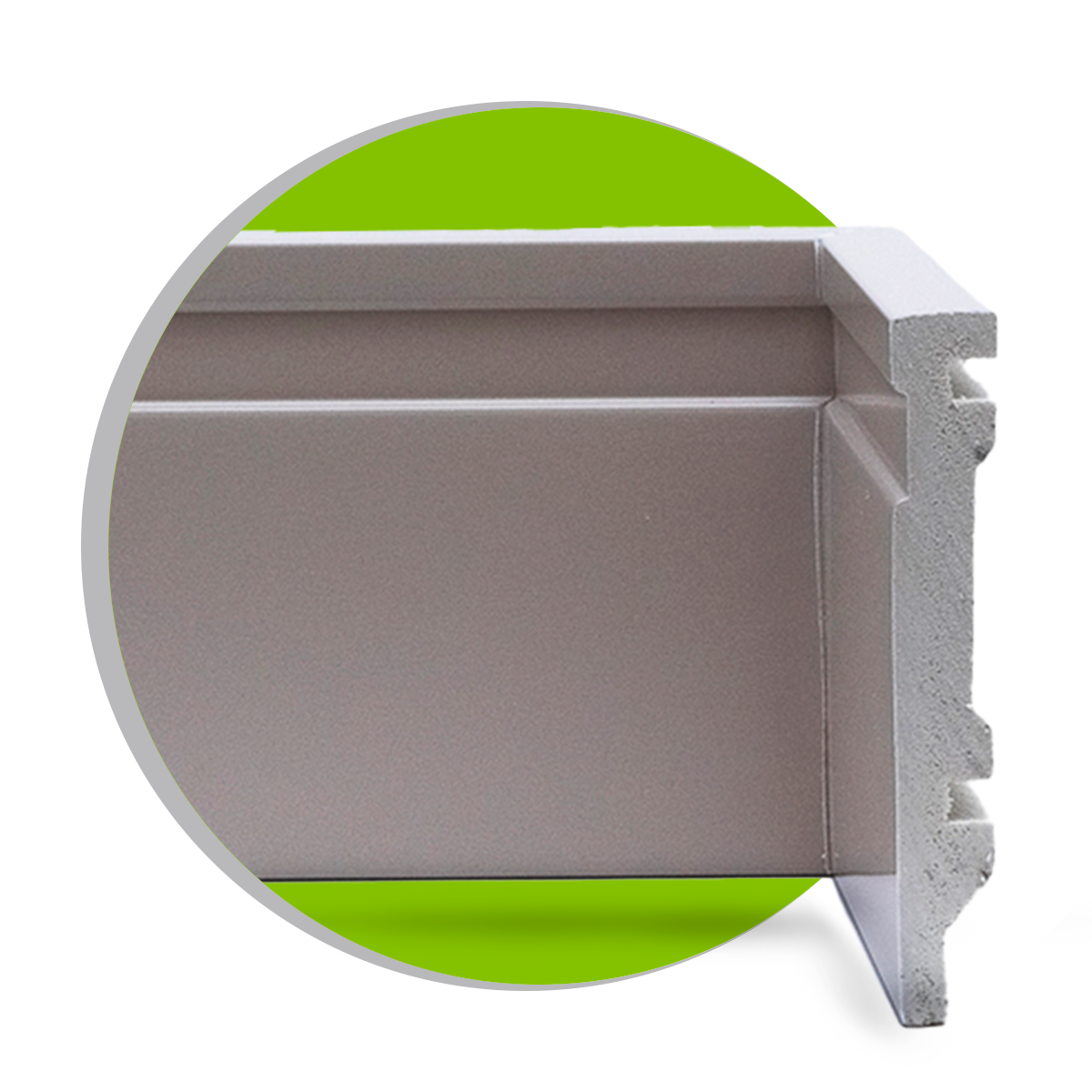 Rodap&eacute; Graddus Caqui 10cm Frisado