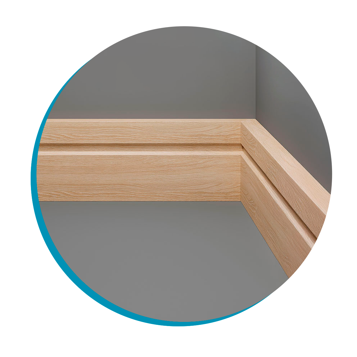 Rodap&eacute; 70mm Frisado Linha Acqua New N 17 Eucatex