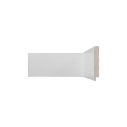 Rodapé de Poliestireno 10x1x240cm Branco Liso 10cm
