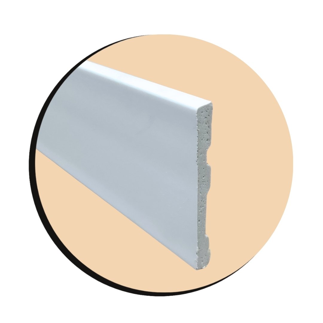 rodape de poliestireno liso branco 10x1x240