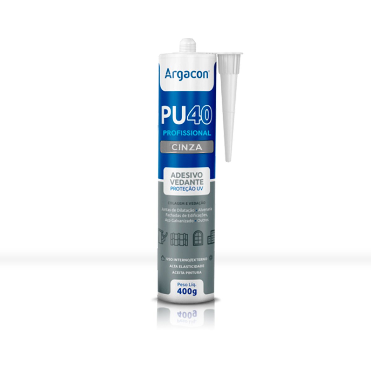 selante pu 40 profissional cinza 400g argacon