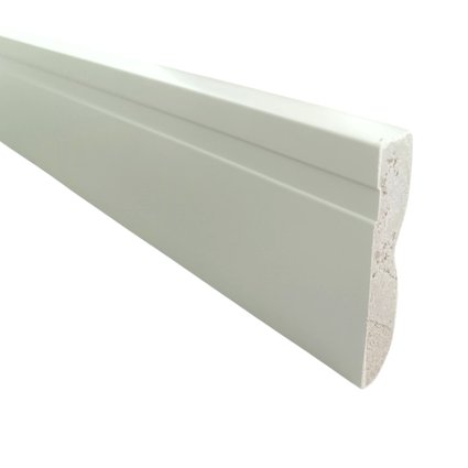 Rodapé Poliestireno 7cm Frisado Branco LEV72 Santa Luzia 2 Metros