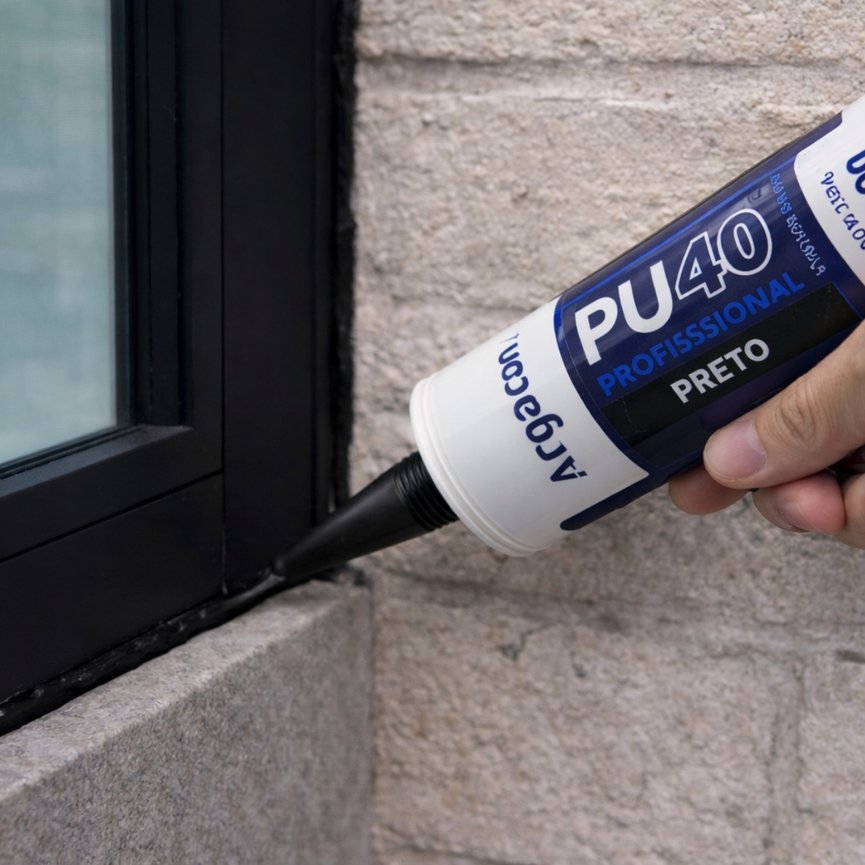 895 selante pu40 profissional preto 400g argacon repare 5