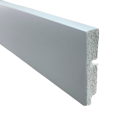 Rodape 7cm Liso Cinza Glacial Poliestireno 451 Santa Luzia
