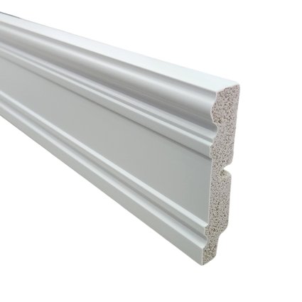 Rodape de Poliestireno 9,6x2x200cm Branco 444 Santa Luzia
