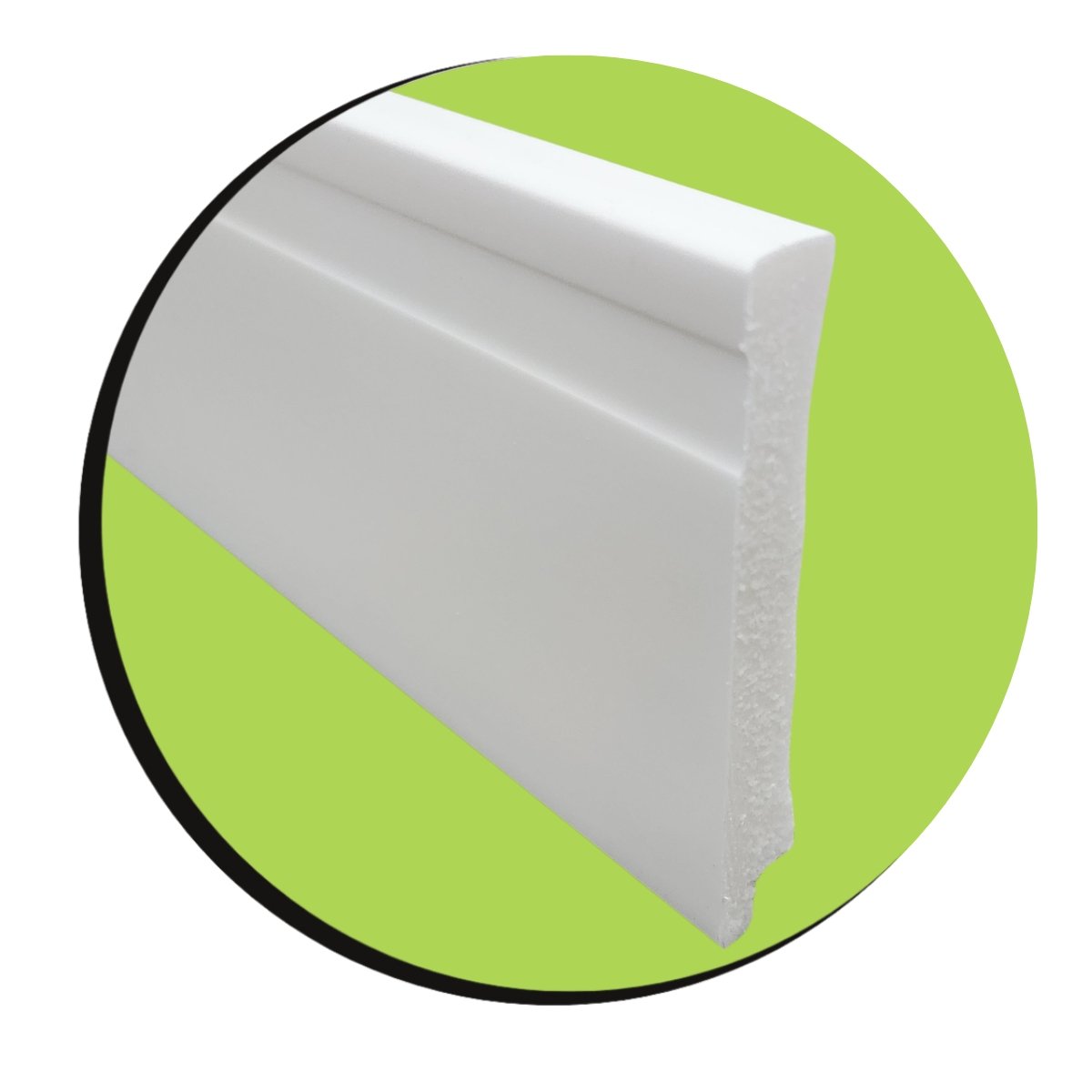 Rodap&eacute; Frisado Branco 10cm Arquitech em Poliestireno