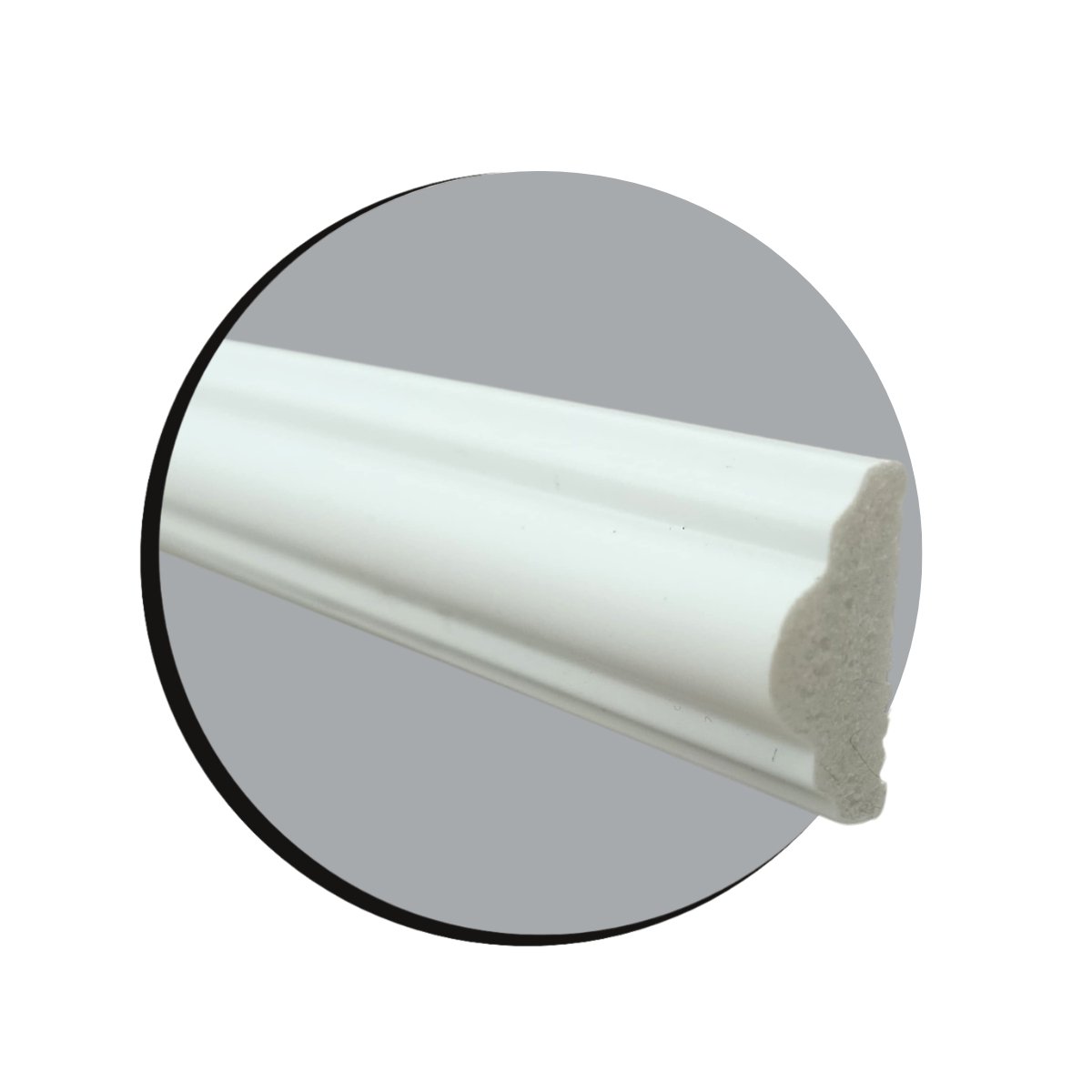 Rodameio de Poliestireno Decorativo Branco 2,5cm Modelo 7644