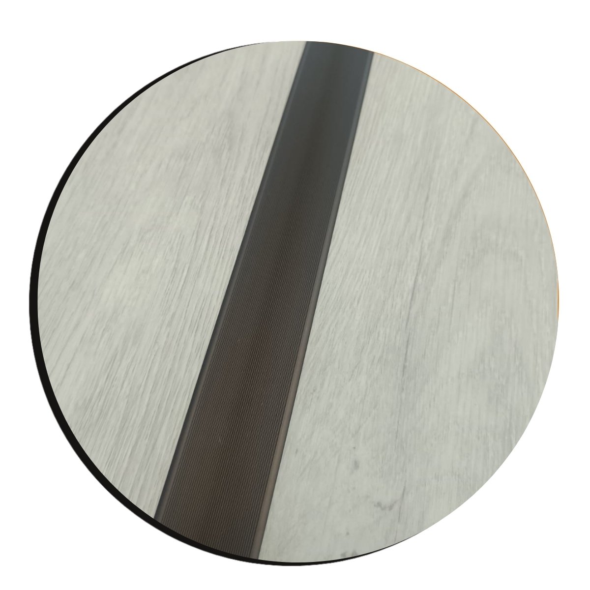 Perfil T de Alum&iacute;nio Fum&ecirc; 1 metro para piso vin&iacute;lico porcelanato e laminado