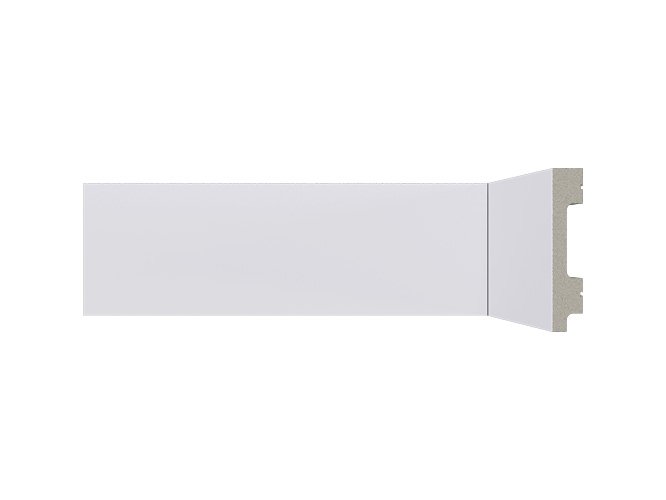 rodape de poliestireno 7cm branco b77 liso santa luzia
