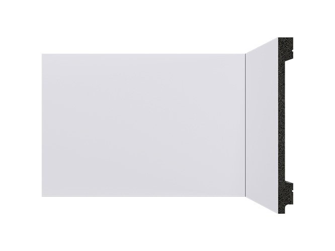 rodape de poliestireno 15cm branco b155 liso santa luzia