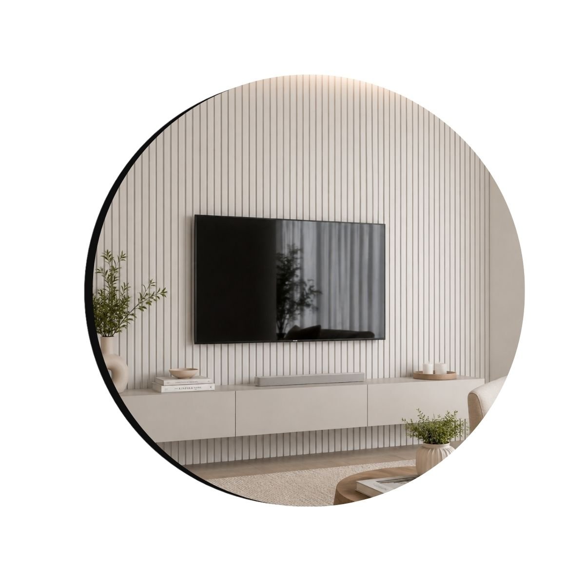 Painel Ripado Branco Autocolante aplicado em ambiente interno Revestimento de parede com Painel Ripado EVA Branco Autocolante