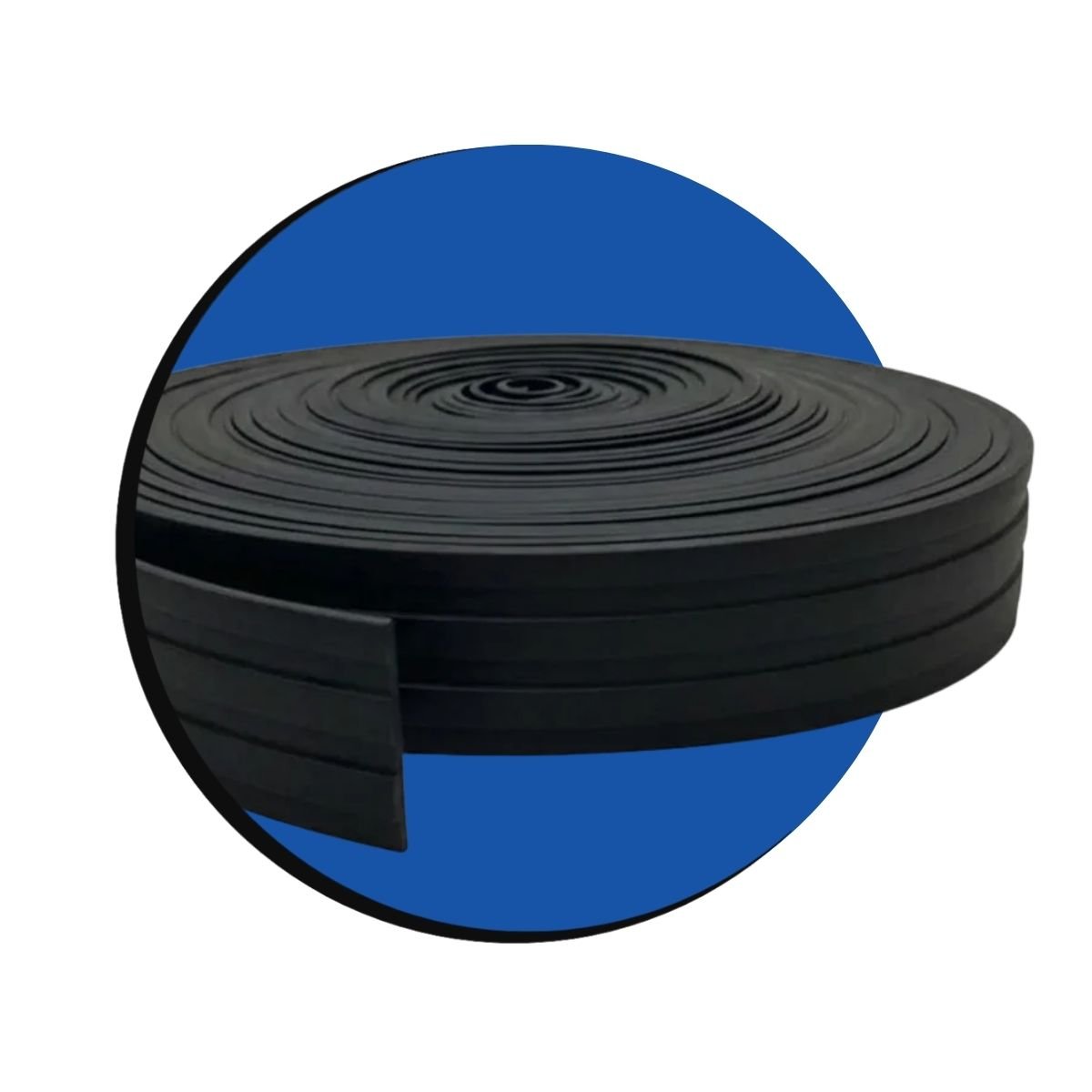 Painel Ripado Flex&iacute;vel EVA 3F Autocolante Preto 10cm para revestimento de parede